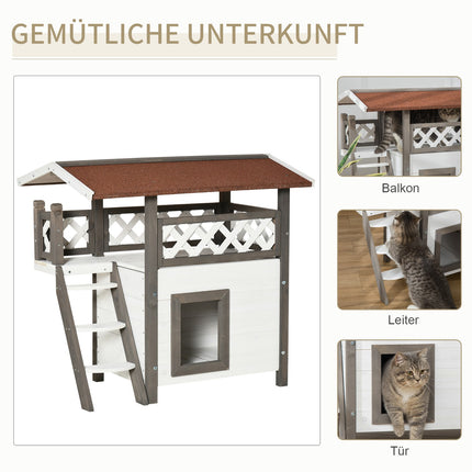 Cat House - Spruce Wood, insulated, indoor and outdoor use