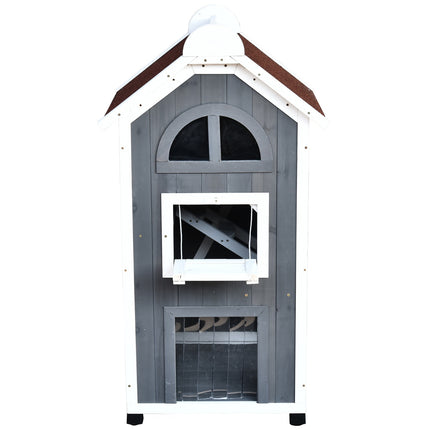 Katzenhaus oder Katzentoilette - Fichtenholz, Dachpappe