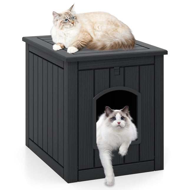 Katzentoilette-Schrank mit Klapptür, wetterfestes PP