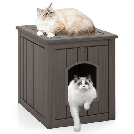 Katzentoilette-Schrank mit Klapptür, wetterfestes PP