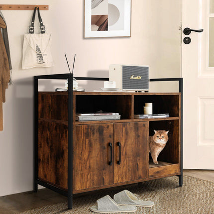 Katzentoilette Versteckschrank mit Stauraum, Kratzbrett