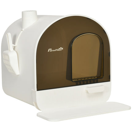 Cat box with hood and mat, fits cats up to 5 kg
