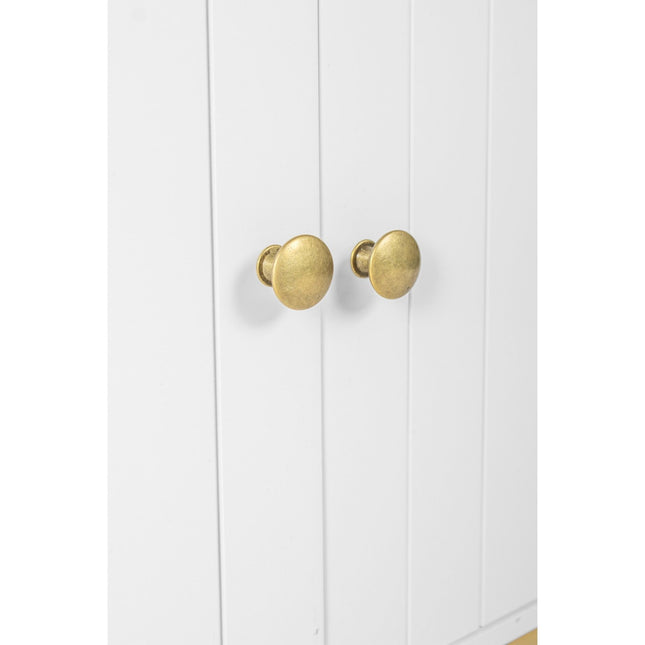 Katzenklo-Schrank – Holzoptik, Metallrahmen, 2 Türen