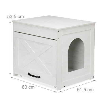 Katzenklo-Schrank mit Kratzmatte und Schublade