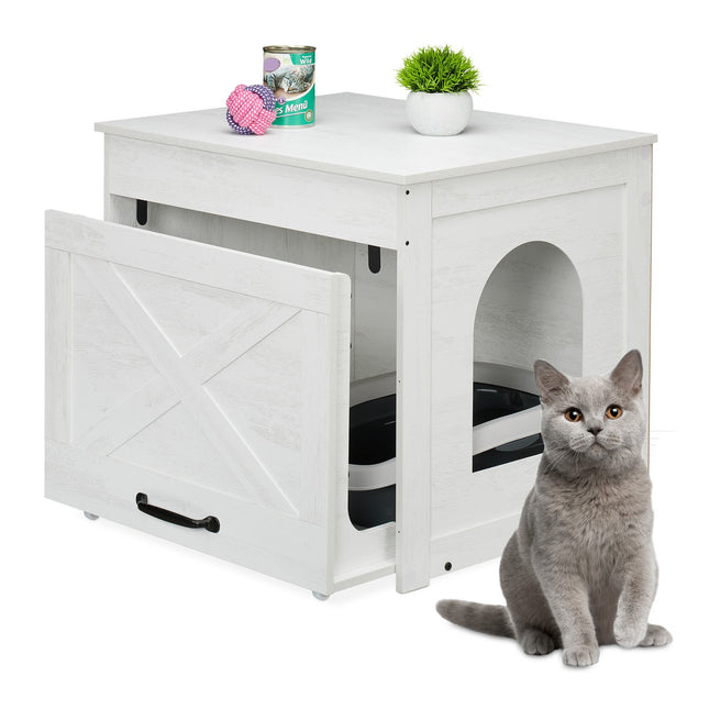 Katzenklo-Schrank mit Kratzmatte und Schublade