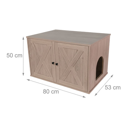 Cat Litter Cabinet with Side Entrance and Divider