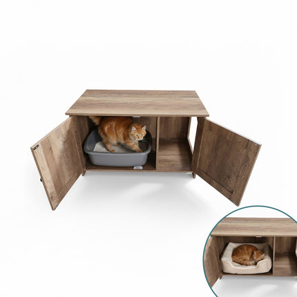 Katzentoilettenschrank mit seitlichem Eingang und Belüftung