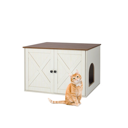 Katzenklo-Schrank mit Belüftung, Holzoptik