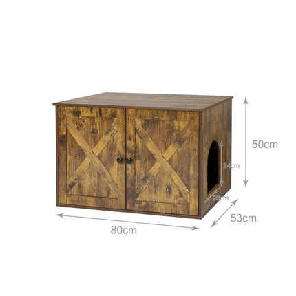 Cat Litter Cabinet with Ventilation, Wood Effect