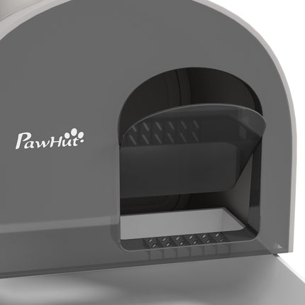 Cat box with lid and pull-out tray - Gray 5 kg