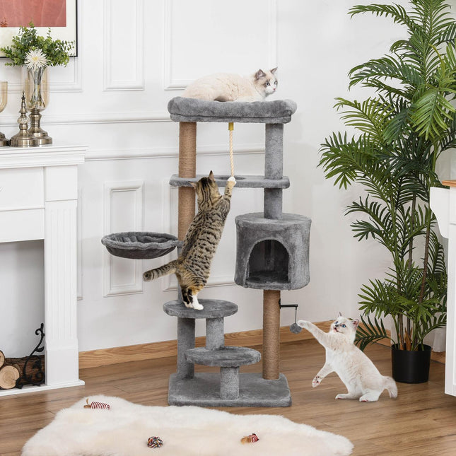 Katzenkratzbaum mit Höhle und Korb, belastbar bis 5 kg