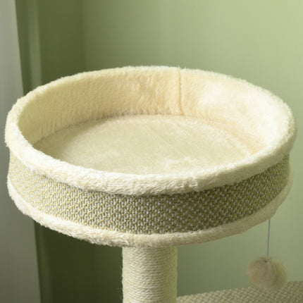 Cat scratching post with basket and ball, 124 cm - for cats up to 5 kg