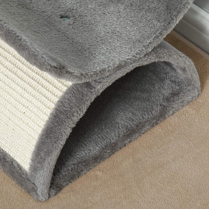 Cat scratching post with play ball, 40x30x43 cm, light grey
