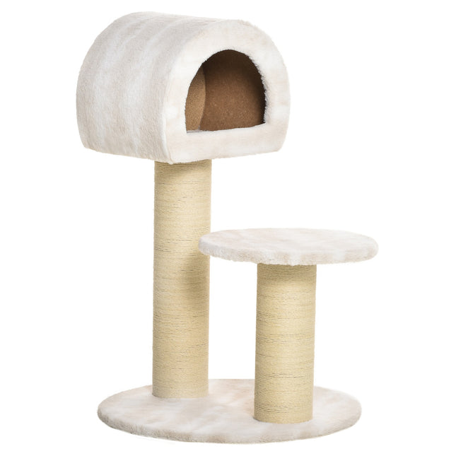 Katzenkratzbaum mit Sisalstämmen und Spielball, 93 cm
