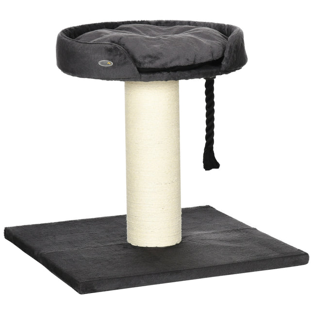 Katzenkratzbaum mit Bett und Sisal, 78 cm, grau