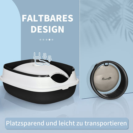 Katzentoilette mit Deodorant, Schaufel & Siebboden, groß