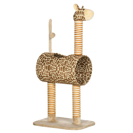 Cat Tower 101cm Giraffe Design with Tunnel & Jute Posts