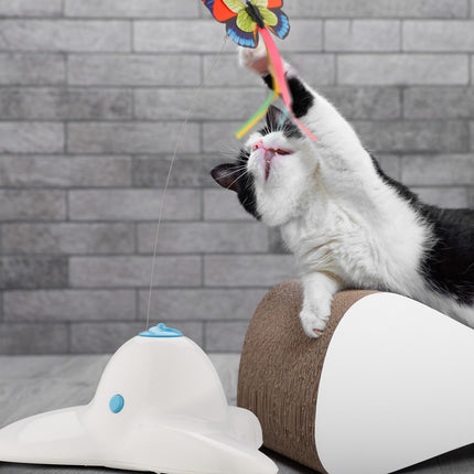 Katzenspielzeug mit rotierendem Schmetterling – Interaktiver Spaß