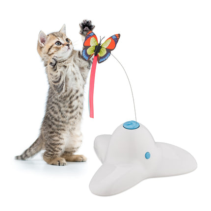 Katzenspielzeug mit rotierendem Schmetterling – Interaktiver Spaß