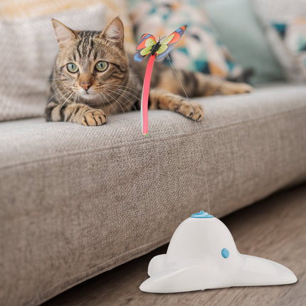Katzenspielzeug mit rotierendem Schmetterling – Interaktiver Spaß