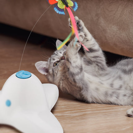 Katzenspielzeug mit rotierendem Schmetterling – Interaktiver Spaß