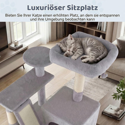 Katzenbaum 158cm mit Hängematte und Kratzstämmen
