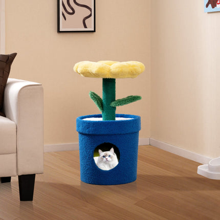 Cat Tree for Indoor Cats – Flower Perch, Condo, 72 cm