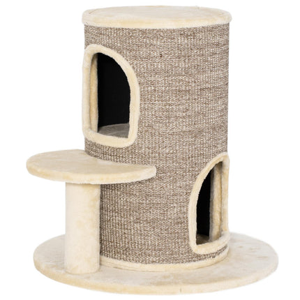 Katzenbaum mit 2 Ebenen, Sprungplattform, Beige