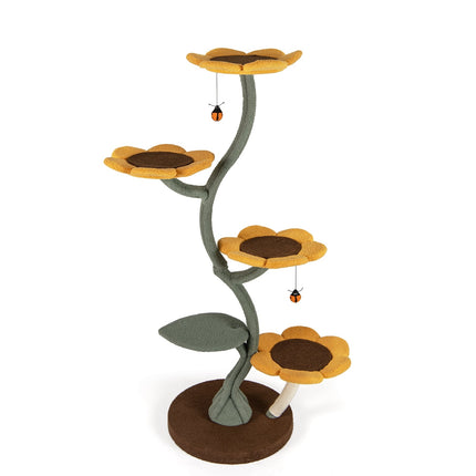 Katzenbaum mit 5 Blumen- & Blätterplattformen, 175 cm