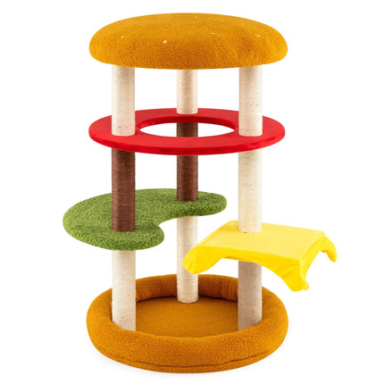 Cat Tree with Sisal Posts, Platforms, and Bed, 106 cm