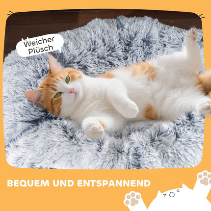 Cat Tunnel, Plush Fabric, Foldable, Metal Frame, Light Gray