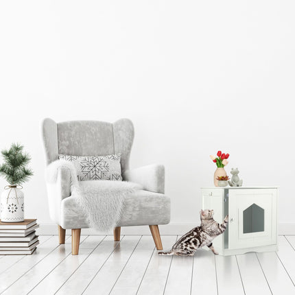 Meuble pour chat blanc