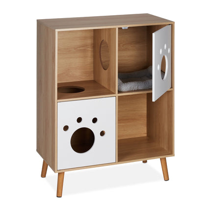 Meuble pour chat à 4 compartiments