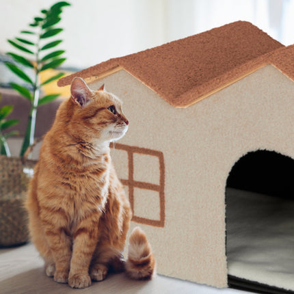 Cat cave in beige