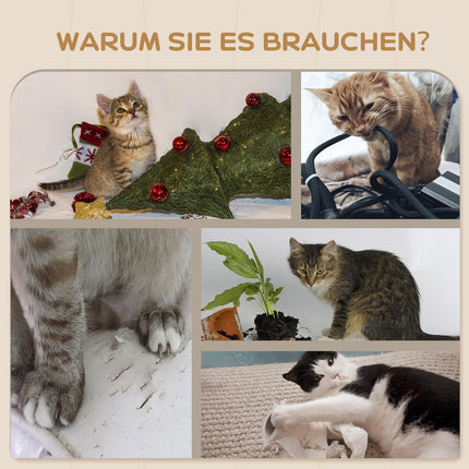 Katzenkletterwand-Set mit Kratzbaum und Hängematte