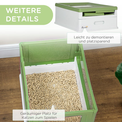 Katzentoilette mit Deckel – Kunststoff, leicht zu reinigen, 47,5 cm