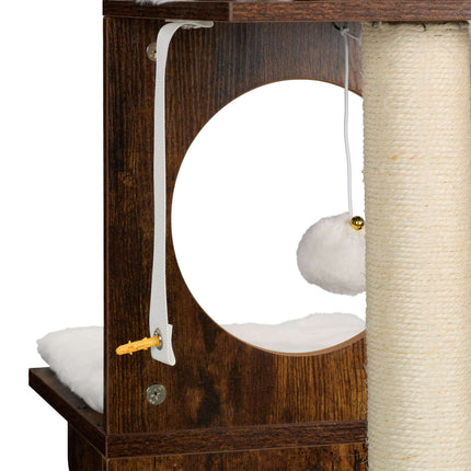 Cat scratcher with litter box cabinet 128 cm