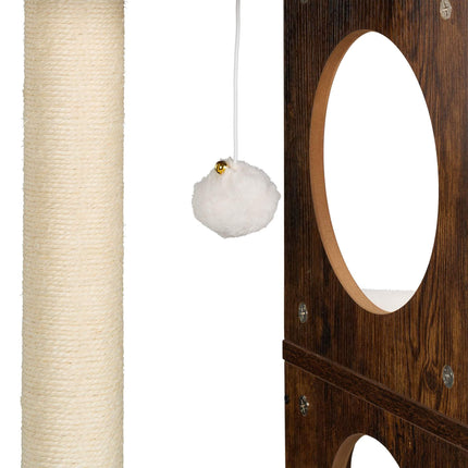 Cat scratcher with litter box cabinet 128 cm
