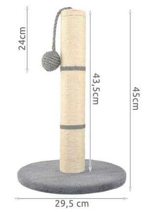 Cat scratching post - gray post, 45 cm