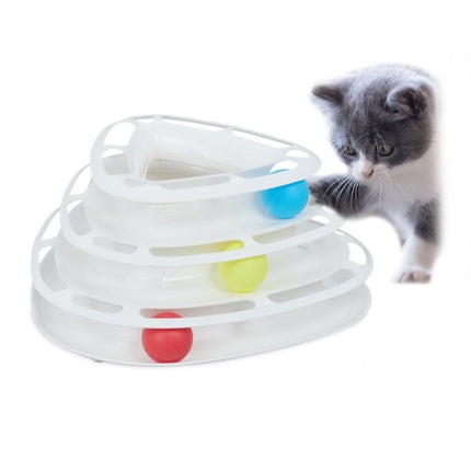 Cat toy ball track 3 levels