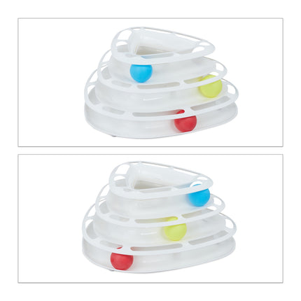 Cat toy ball track 3 levels