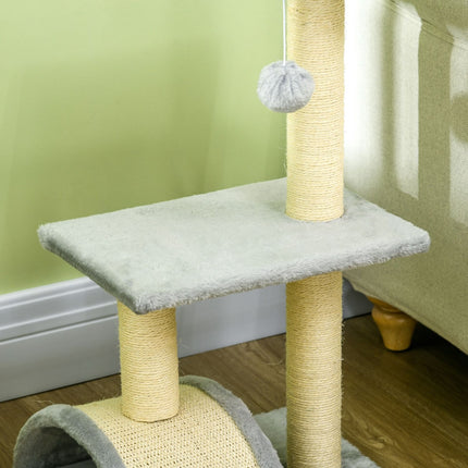 Katzenbaum mit Sisalstämmen und Plüschbällen, 72 cm