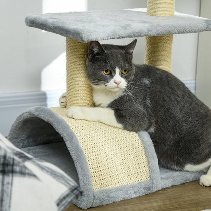 Katzenbaum mit Sisalstämmen und Plüschbällen, 72 cm