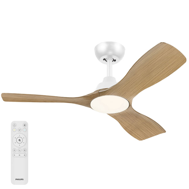 Stropní ventilátor se světlem 106 cm, laditelná bílá LED, dálkové ovládání