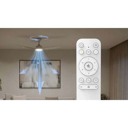 Deckenventilatorleuchte 132 cm, dimmbare LED, Fernbedienung
