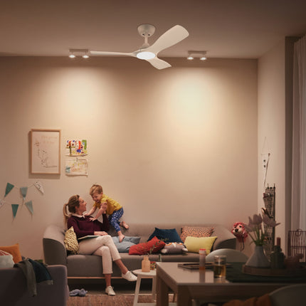 Deckenventilator mit Beleuchtung, einstellbarem weißem LED, Ø106 cm, fernbedienbar
