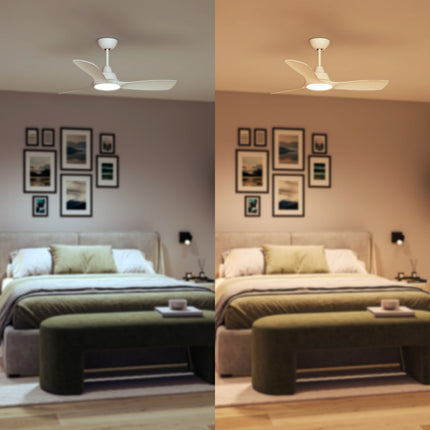 Deckenventilator mit Beleuchtung, einstellbarem weißem LED, Ø106 cm, fernbedienbar