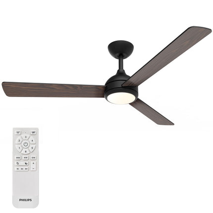 Deckenventilator mit LED-Beleuchtung, 132 cm, Fernbedienung, umschaltbare Rotorblätter