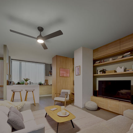 Deckenventilator mit LED-Beleuchtung, 132 cm, Fernbedienung, umschaltbare Rotorblätter