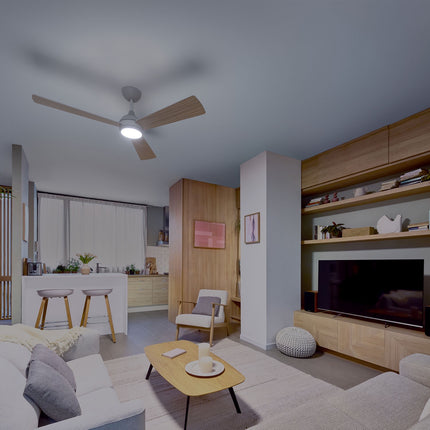 Ceiling Fan With LED Light 132cm, Remote, Tunable White